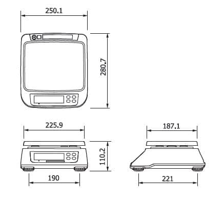 CAS SW2. Розміри